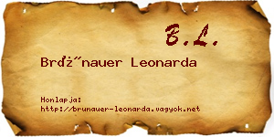 Brünauer Leonarda névjegykártya